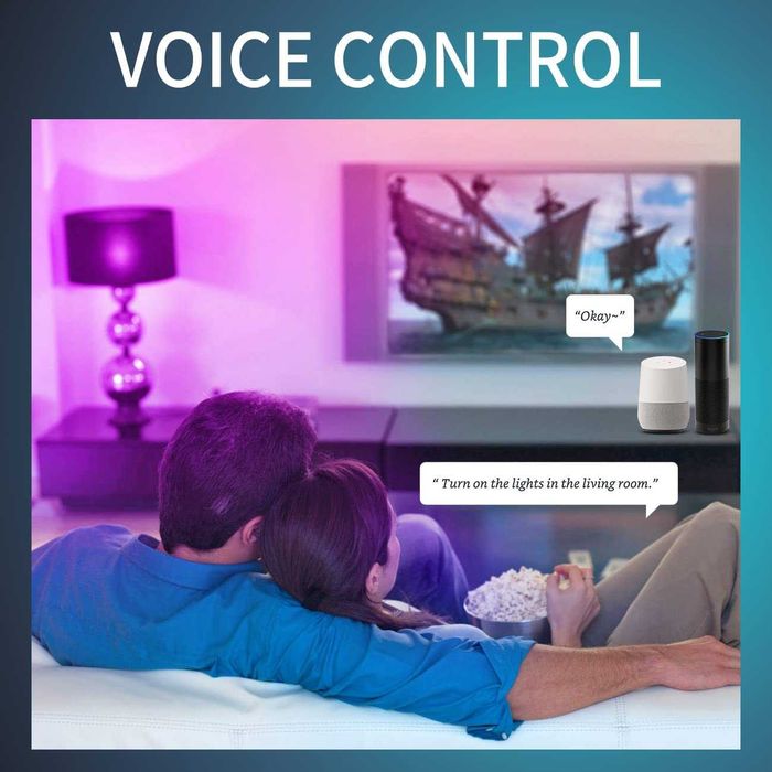 Kit 6 lâmpadas inteligentes smart 9w rgb wifi Alexa Google