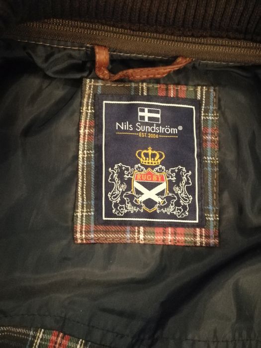 Kurtka skórzana męska brązowa