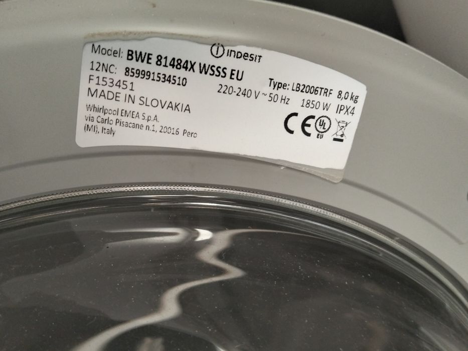 Máquina de lavar roupa Indesit 8Kg