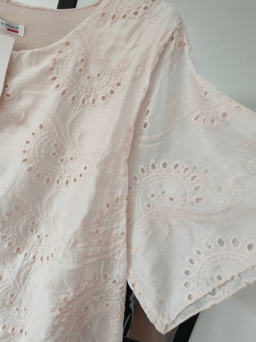 Sukienka oversize maxi midi jedwab silk haftowana 42 44 46