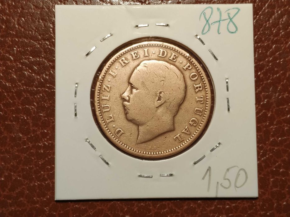 878 moeda de XX reis de 1883 (Monarquia) - Portugal