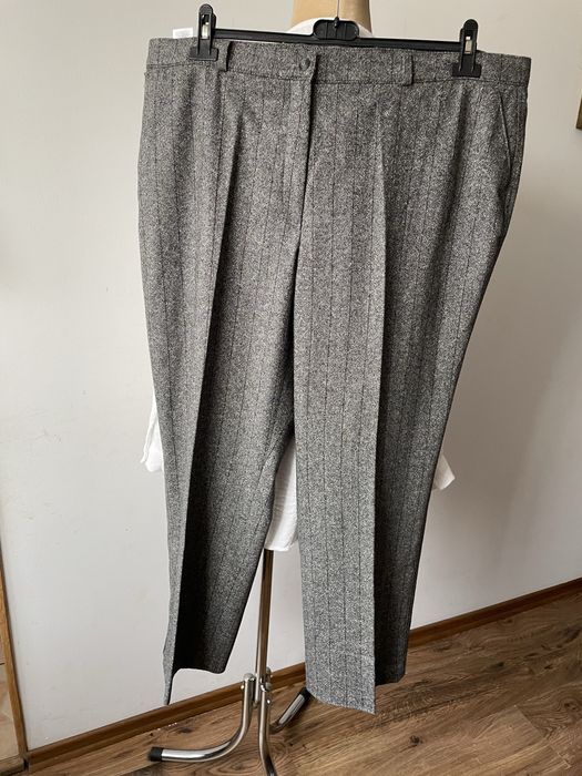 62% wełna , 10 % jedwab, damskie spodnie wełniane ciepłe