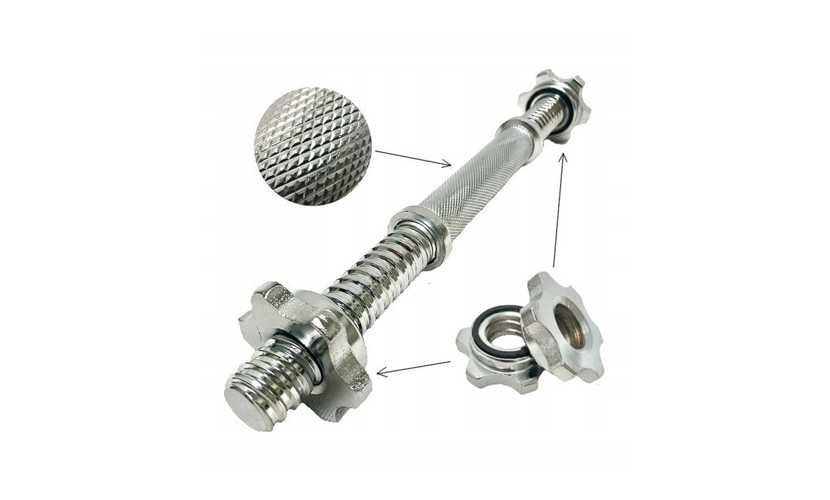 HANTLE ŻELIWNE 2x30 kg Zestaw 60kg gryf Talerze zestaw