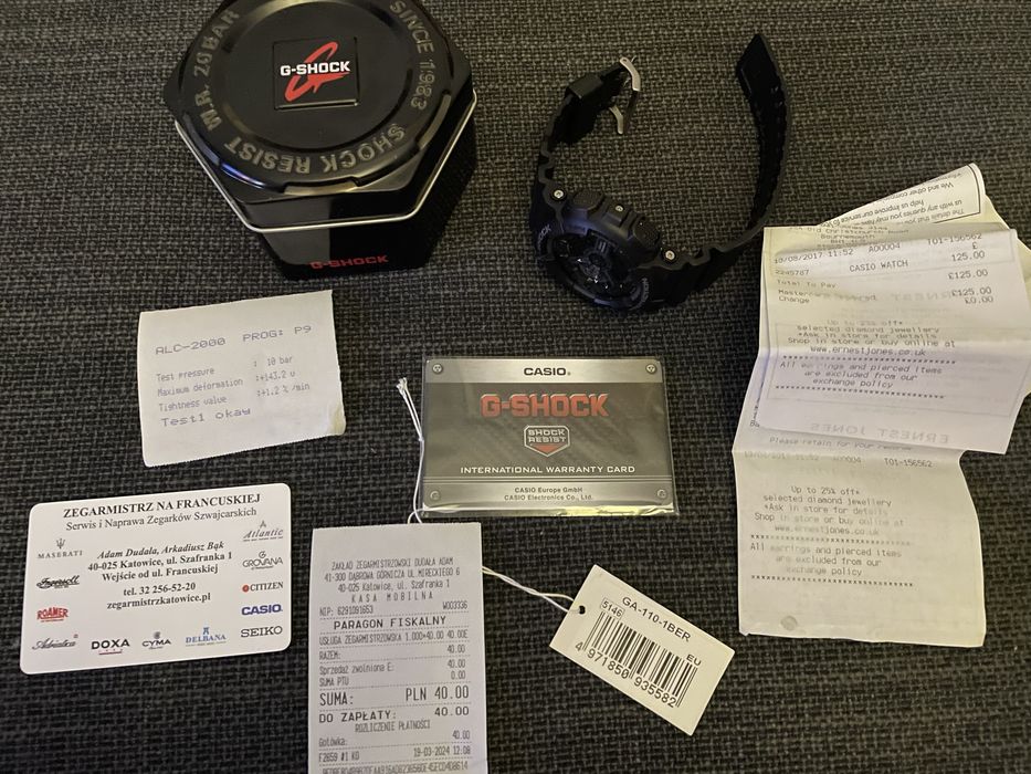 Casio G-Shock zegarek meski GA-110 gshock po serwisie komplet Katowice