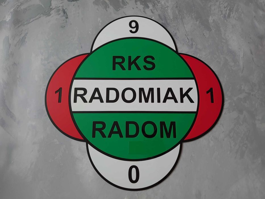 Radomiak Radom herb klubowy na ścianę prezent dla fana piłki nożnej 70