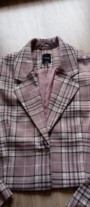 Marynarka w kratę formy Sinsay rozmiar xxs/xs