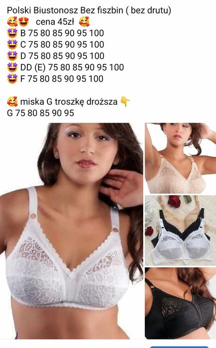 Polski Biustonosz Bez fiszbin