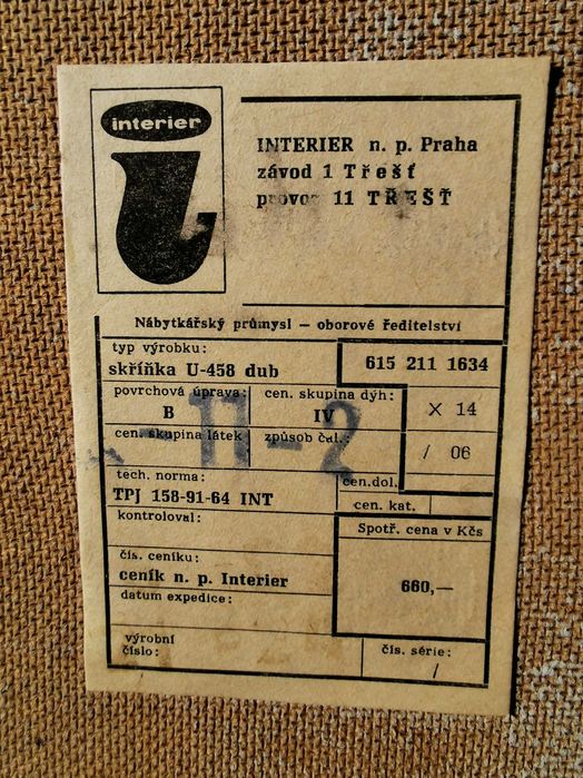 Komoda U-458 proj. J. Jiroutek, Czechosłowacja '60 Brusel Design, Loft