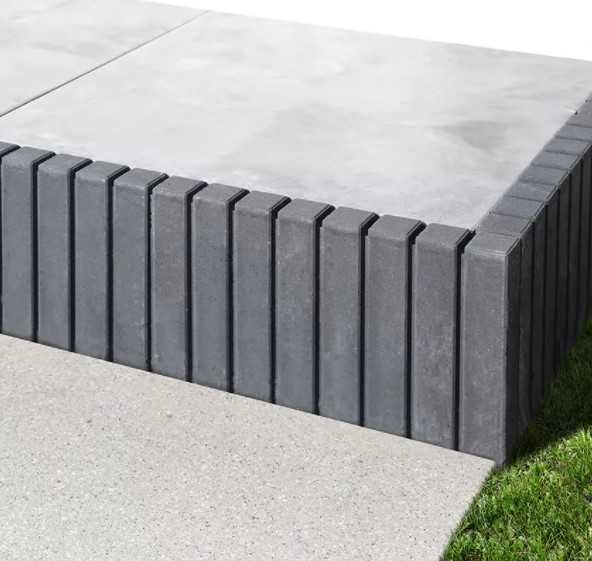 OBRZEŻE PALISADOWE TETRON 6x51x30 kolor grafit