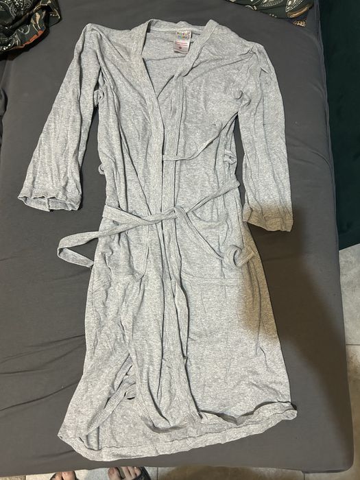 Szlafrok damski szary mało używany rozmiar m 38 cienki