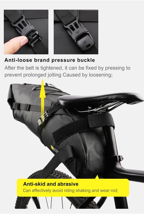 Bolsa selim bicicleta Rinhowalk 13L com estabilizador