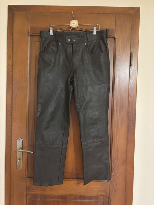 Męskie skórzane spodnie