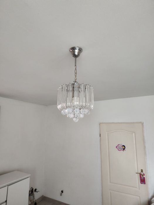 Lampa sufitowa kryształki plus lampa podłogowa krysztalki