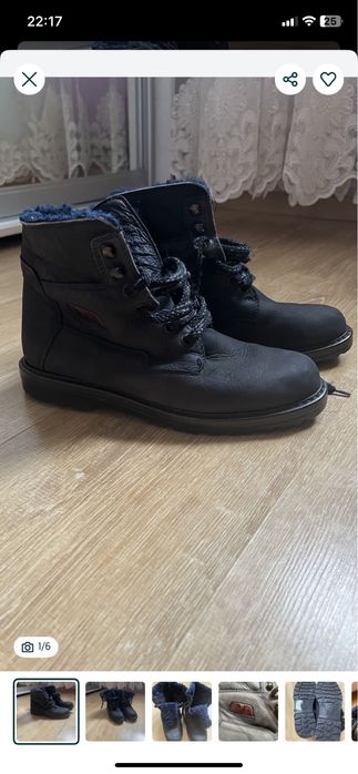 Зимові шкіряні черевички 37,5-38 р