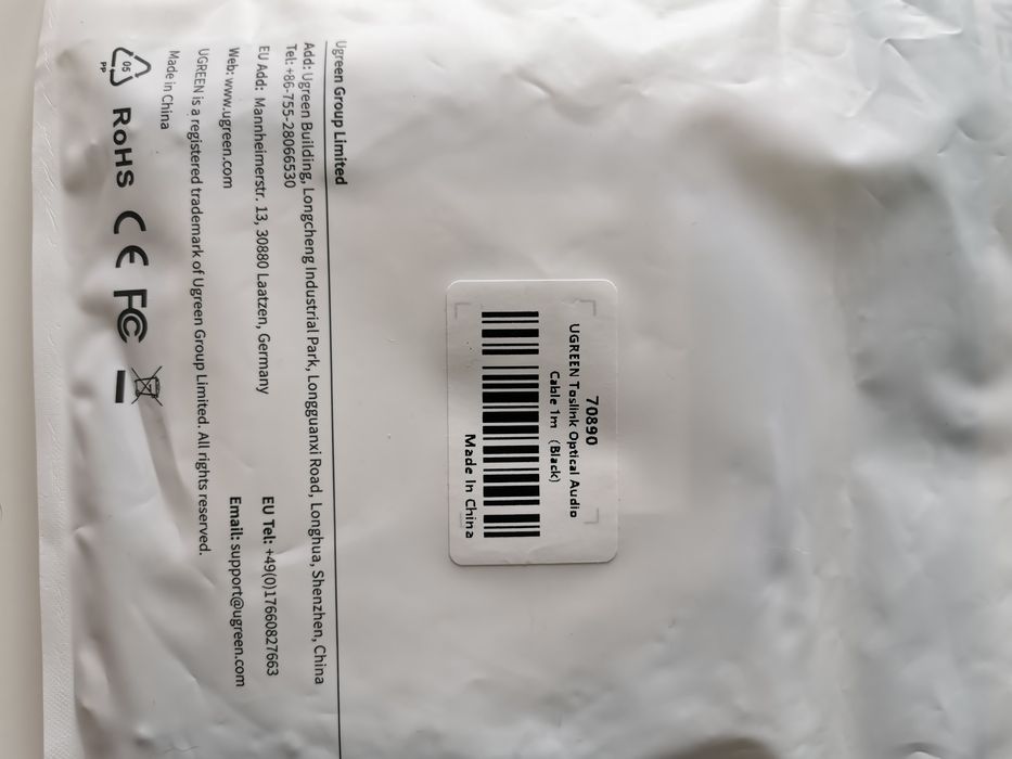 Cabo óptico para som/TV/ subwoofer /soundbar - Ugreen