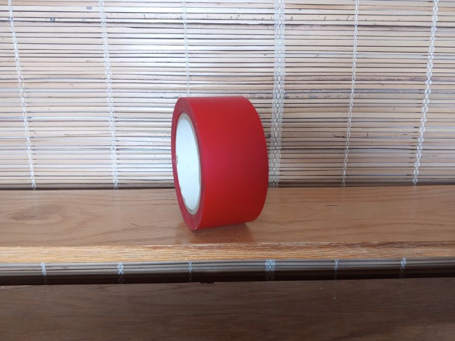 Taśma ostrzegawcza czerwona 50 mm x 33 m kauczuk