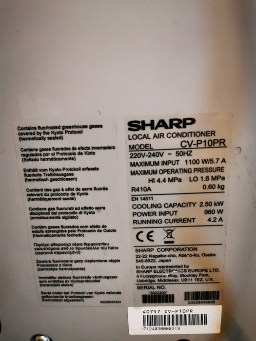 Klimatyzator przenośny SHARP