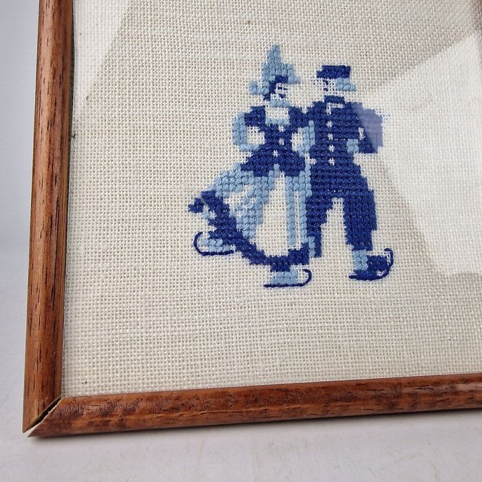 Obrazek ręcznie wyszywany Vintage