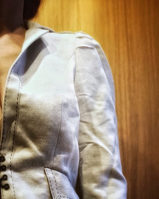 Casaco Vintage beje Mango