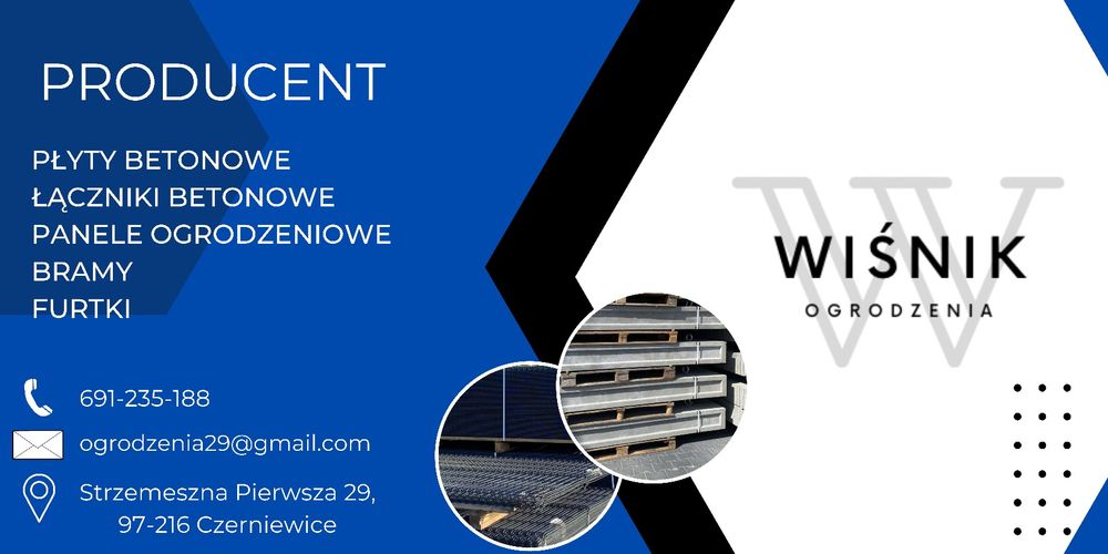 Kompletne ogrodzenia panelowe, podmurówka, słupki, łączniki, obejmy