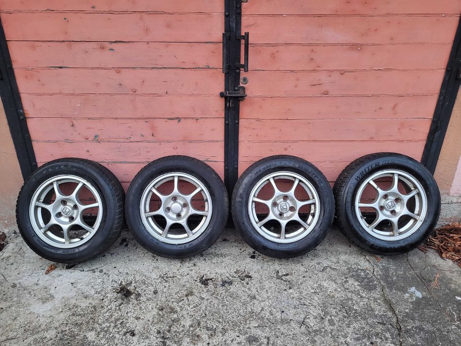 Alufelgi 15" ENKEI 4x100 + zimowe opony 185/65 Honda Ultralekkie!