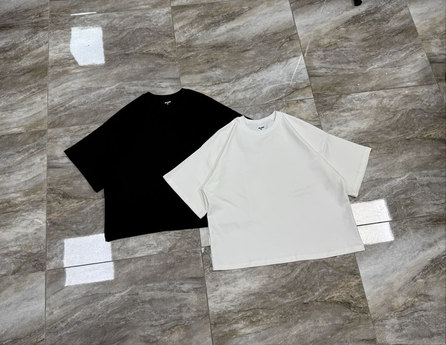 Нова базова оверсайз футболка плотна Oversize t-shirt 100% котон S M L XL baggy heavy cotton тишка чорна біла