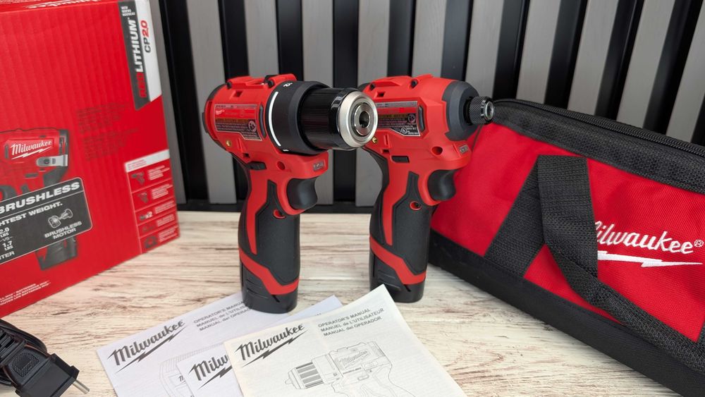 Набір Milwaukee M12 3494-22 Шуруповерт 3401-20 Імпакт 3450-20