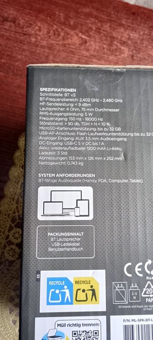 Przenośny głośnik Bluetooth