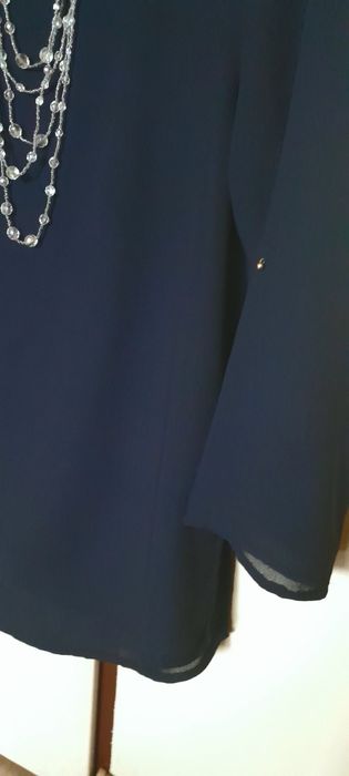 Granatowa bluzka z żorżety
