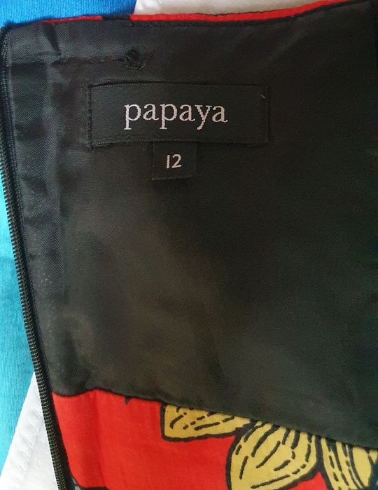 Krótka mini sukienka w kwiaty Papaya rozmiar L 40