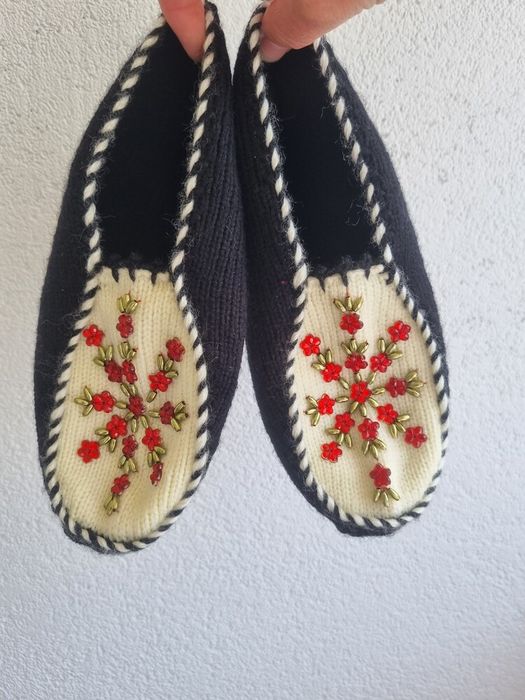 Нові вовняні тапочки носки ручної роботи