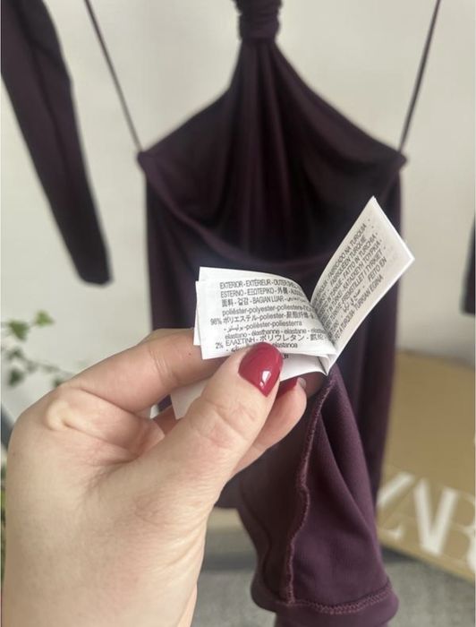 Сукня плаття з вирізами бургунді спідниця юбка топ zara