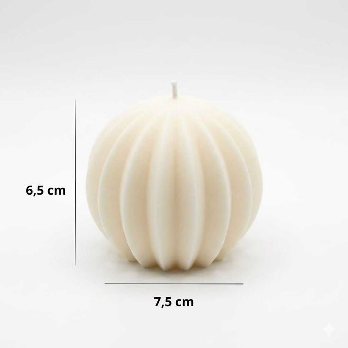 Vela Esfera 3D Decorativa