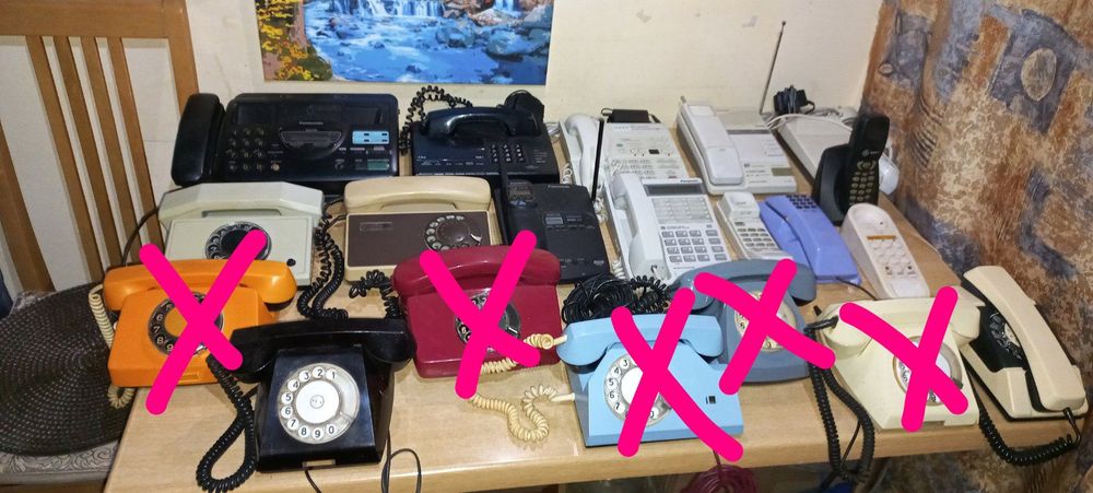 Телефони стаціонарні дискові/кнопкові/автовідповідачі/факс/трубки МТ17