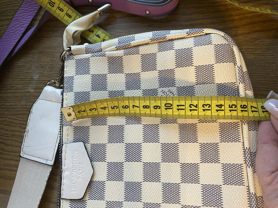 Сумки шопер середня Louis Vuitton та мала кросбоді біла