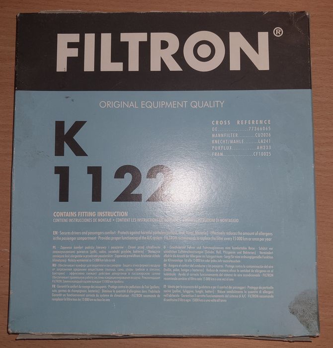 Filtr kabinowy K1122