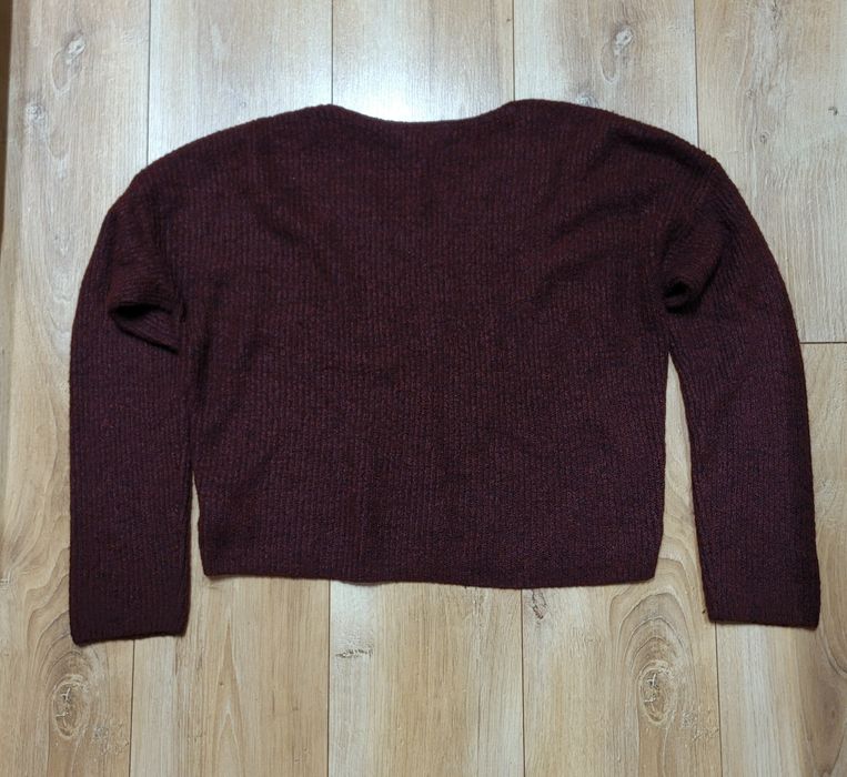 Sweter burgundowy krój oversize H&M roz 12-14 lat 158-164 pasuje na S