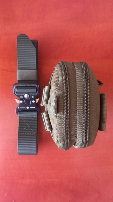 Zestaw taktyczny *Molle*pasek+saszetka nerka*khaki*Nowy