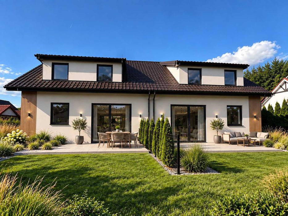 Nowy Dom 143 m² z Ogrodem | 4 Sypialnie | 1 km od plaży | TRZEBIEŻ