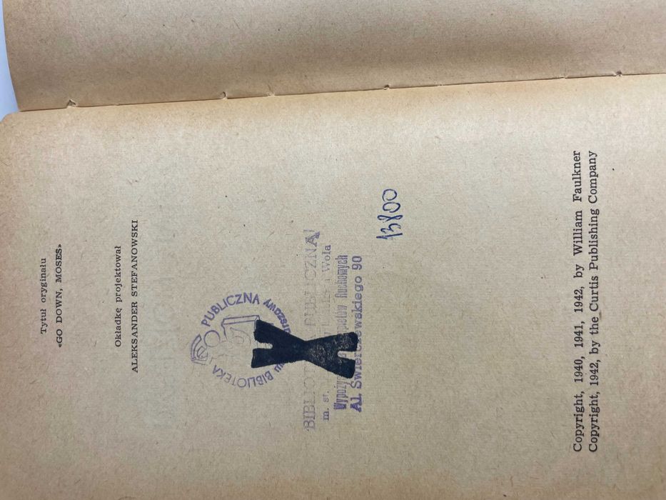 William Faulkner „Zstąp, Mojżeszu” PIW 1966 – kultowe wydanie vintage