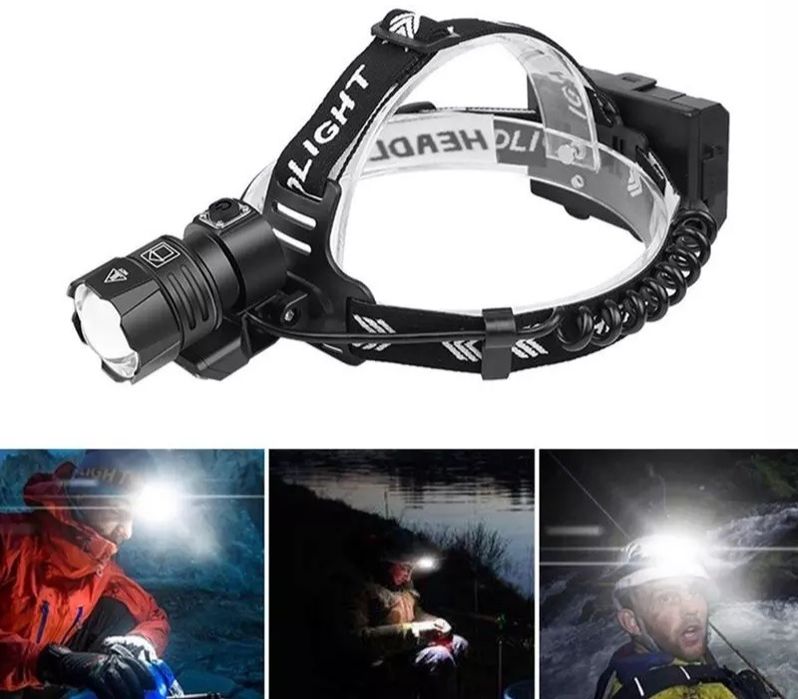 Lanterna de cabeça com 35.000 Lumens com ZOOM e led XHP90.2