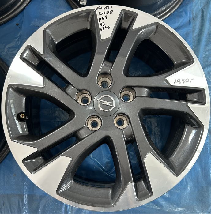161 Felgi Aluminiowe Oryginał OPEL R 17 5x108 otwór 65 mm Bardzo Ładne