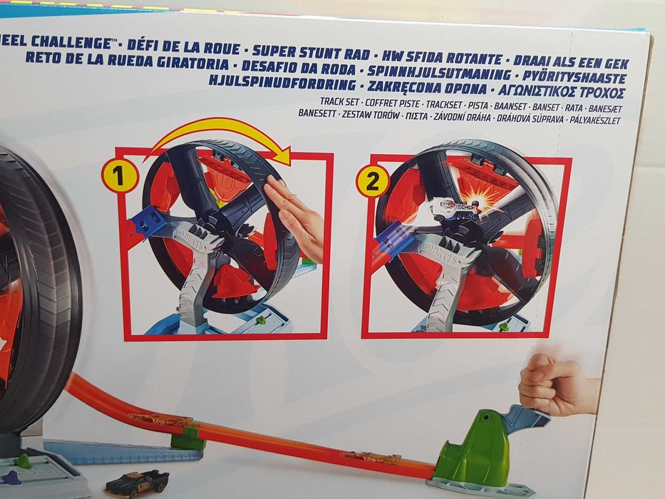 Katapulta dla auto HOT WHEELS zakręcona opona tor wyścigowy