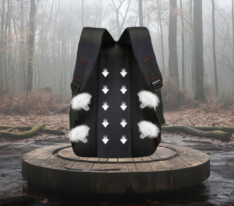 Plecak Męski Damski Do Pracy Szkoły Czarny Wodoodporny Wytrzymały P13