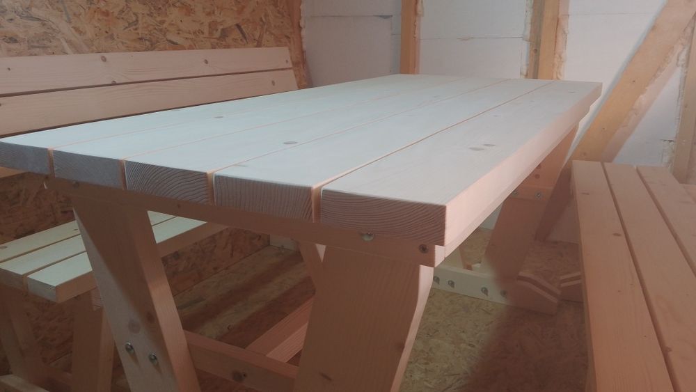 Садові меблі для відпочинку з бруса під замовлення