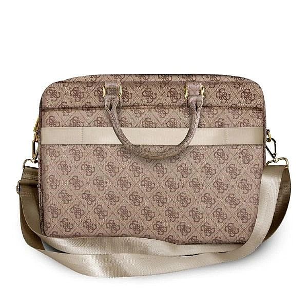 Torba Guess 4G Uptown na laptopa 16" - brązowa