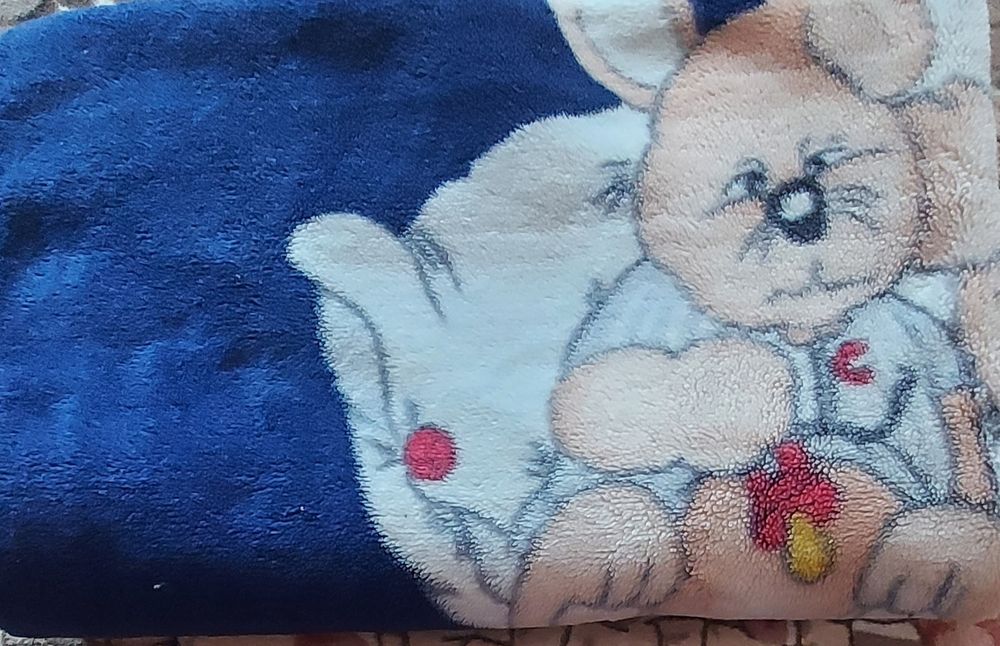 Детский плед плюшевый