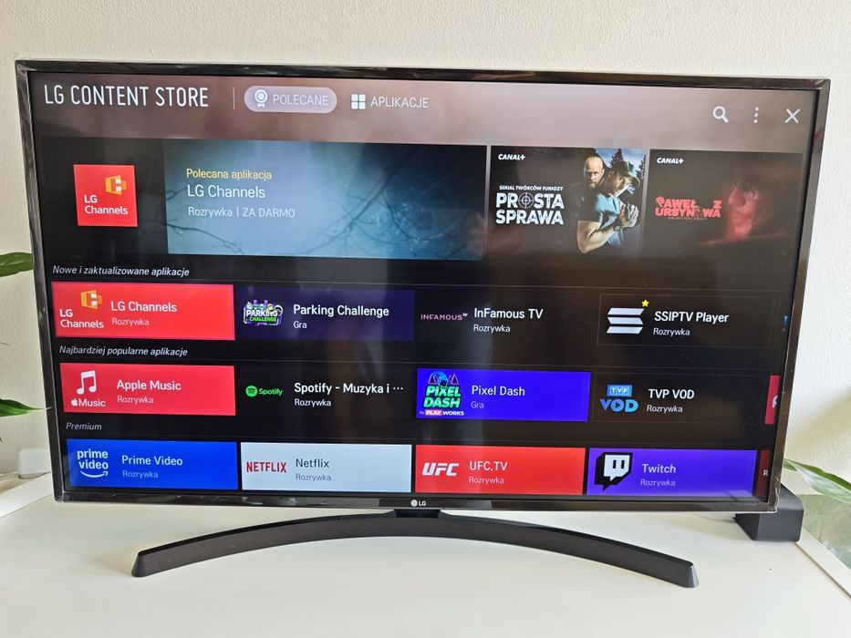 LG 43"4k UHD LCD LED podświetlenie Direct webOS Sprawny FOLIA NA RAMCE 43UK6400PLF