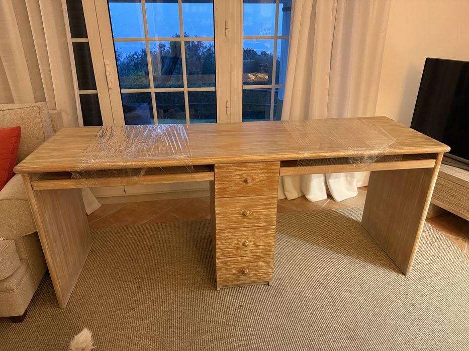 Secretaria dupla, madeira maciça