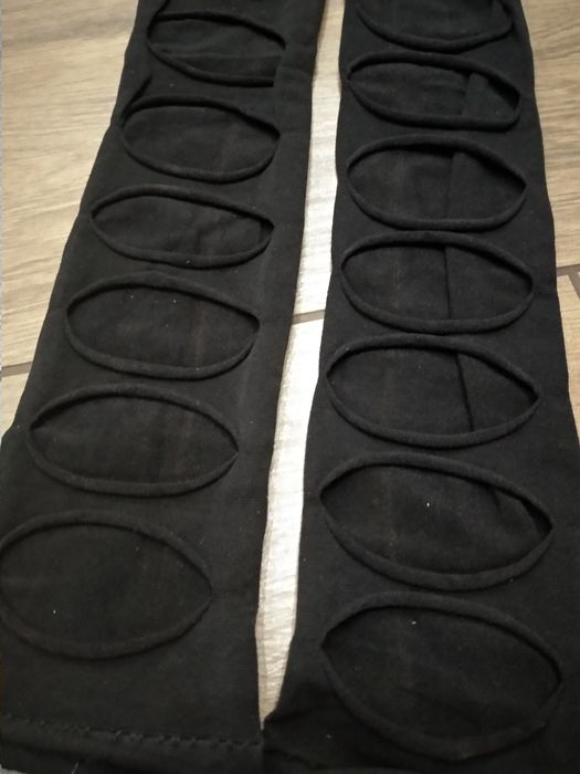 Getry legginsy  microfibra dziury sexy siateczka